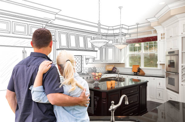 Custom kitchen cabinets installed in a Maple Lake home